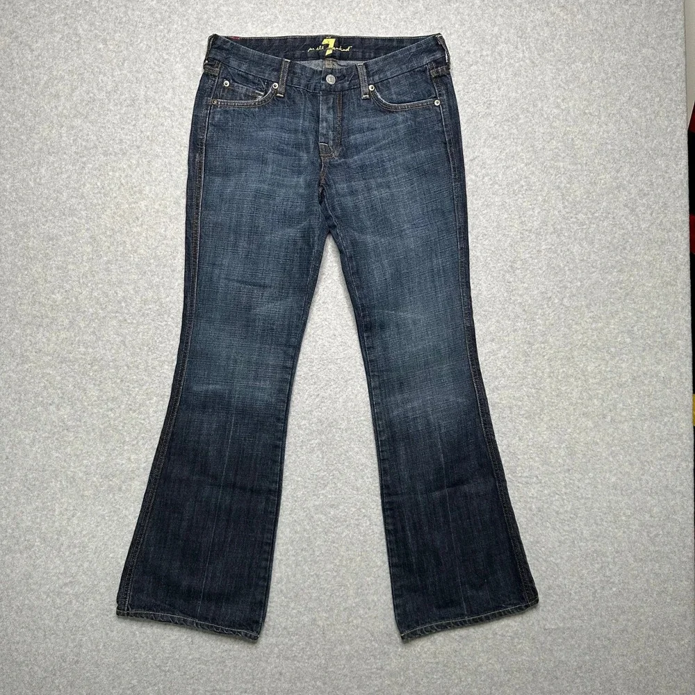 7 For All Mankind A Pocket Flare Jeans Dark Wash Denim Size 29 U130163U-163U